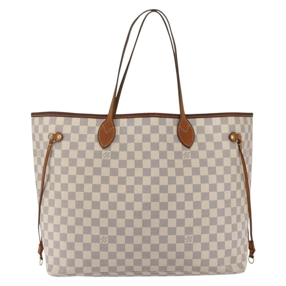 Louis Vuitton Damier Azur Neverfull GM Tote Bag White